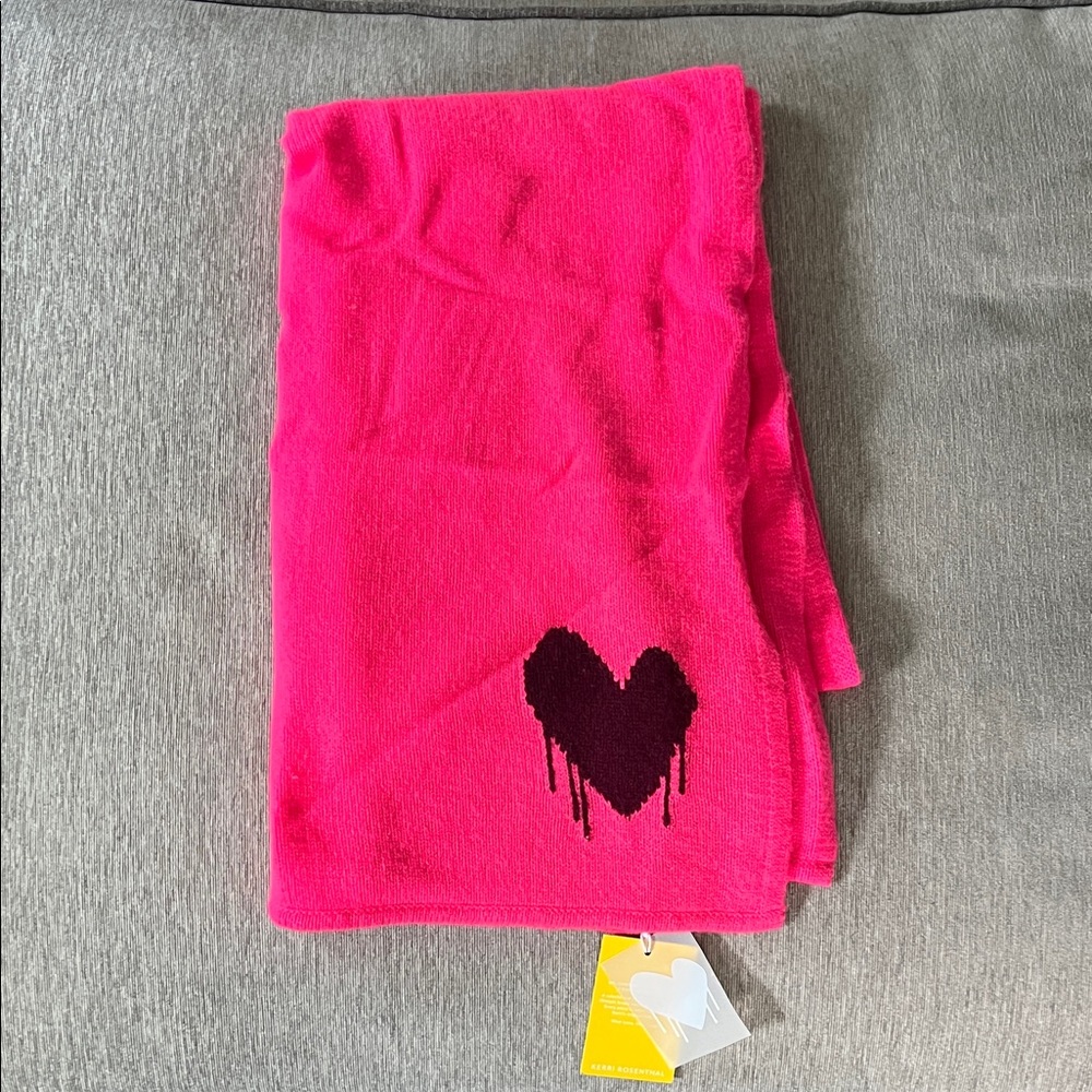 Kerri Roseenthal Drippy Heart Cashmere scarf